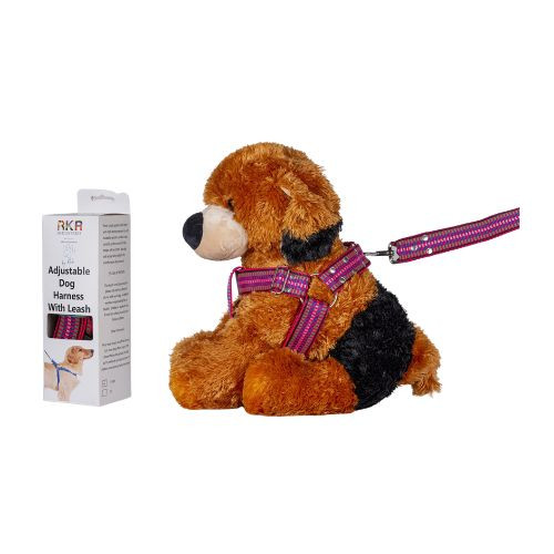 RKR Adjustable Dog Harness with Shock Absorbing Leash
