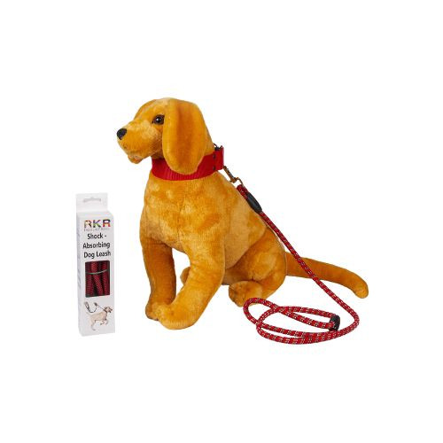 RKR Dog Collar Belt with Shock Absorbing Leash